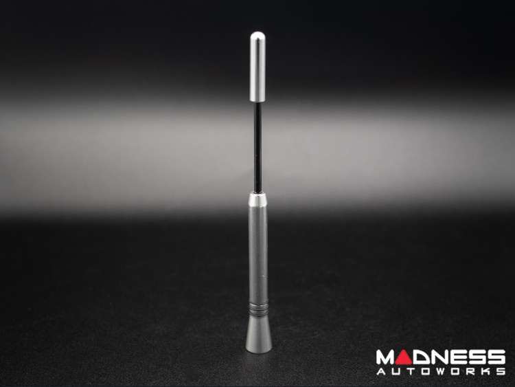 smart fortwo Antenna Short Stubby Sport Silver w Black rings